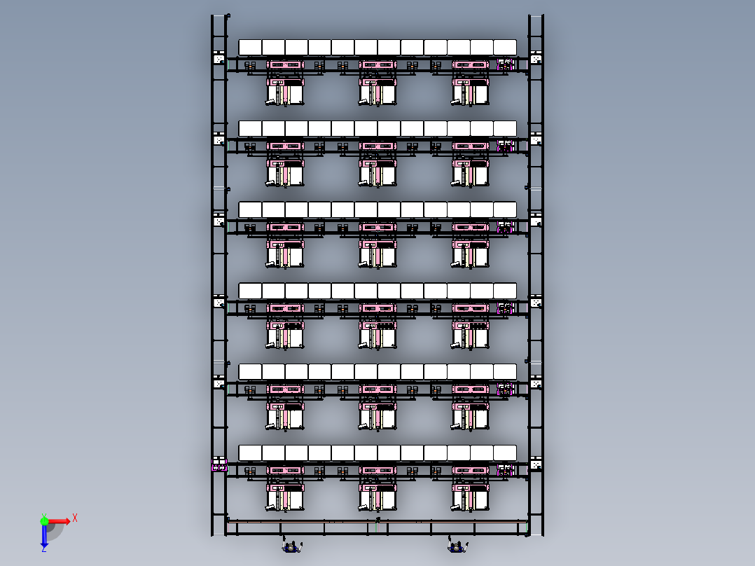 硫化车间生产线（sw18可编辑+工程图）俯视图