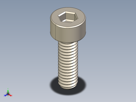 Screw_DIN_912_M2.5x8F_A2.STEP公制内六角螺钉