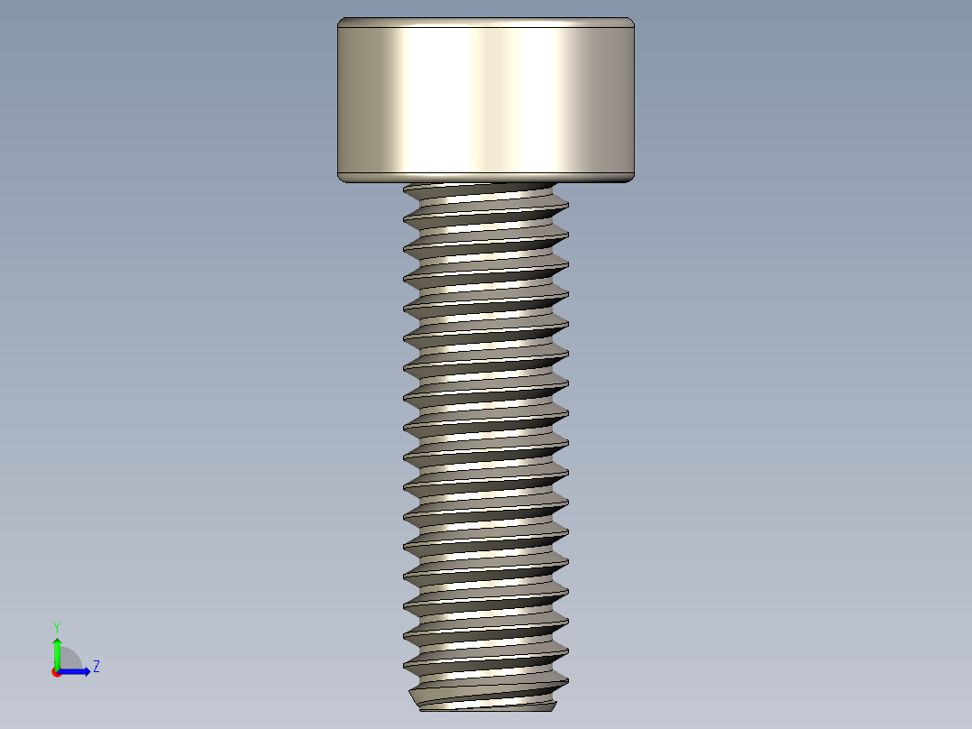 Screw_DIN_912_M2.5x8F_A2.STEP公制内六角螺钉左视图