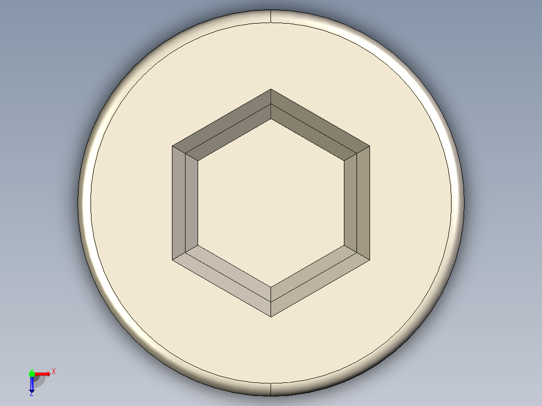 Screw_DIN_912_M2.5x8F_A2.STEP公制内六角螺钉俯视图