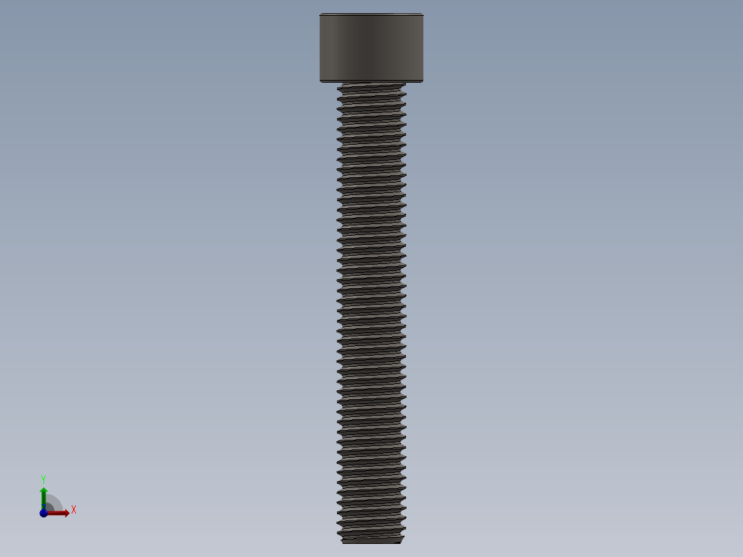 Screw_DIN_912_M12x80F_A2.SLDPRT公制内六角螺钉前视图
