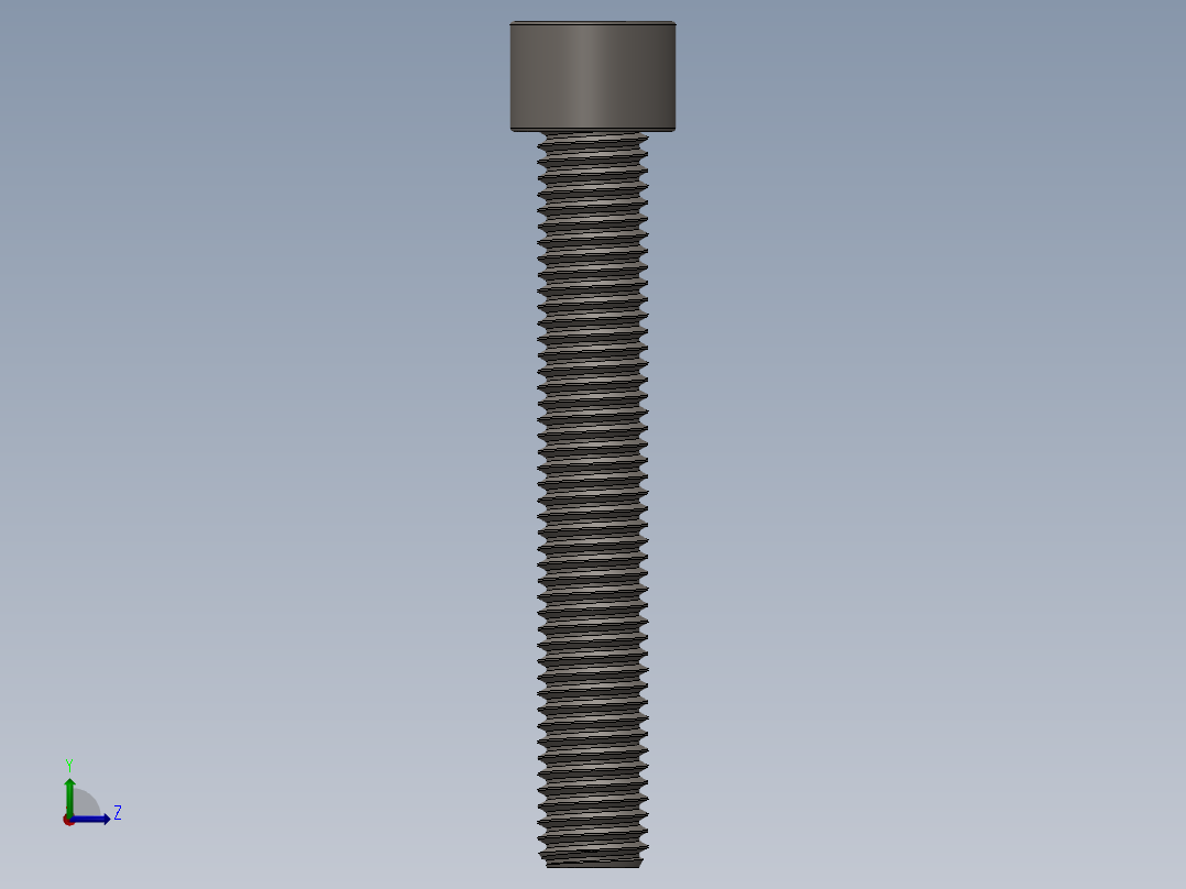 Screw_DIN_912_M12x80F_A2.SLDPRT公制内六角螺钉左视图