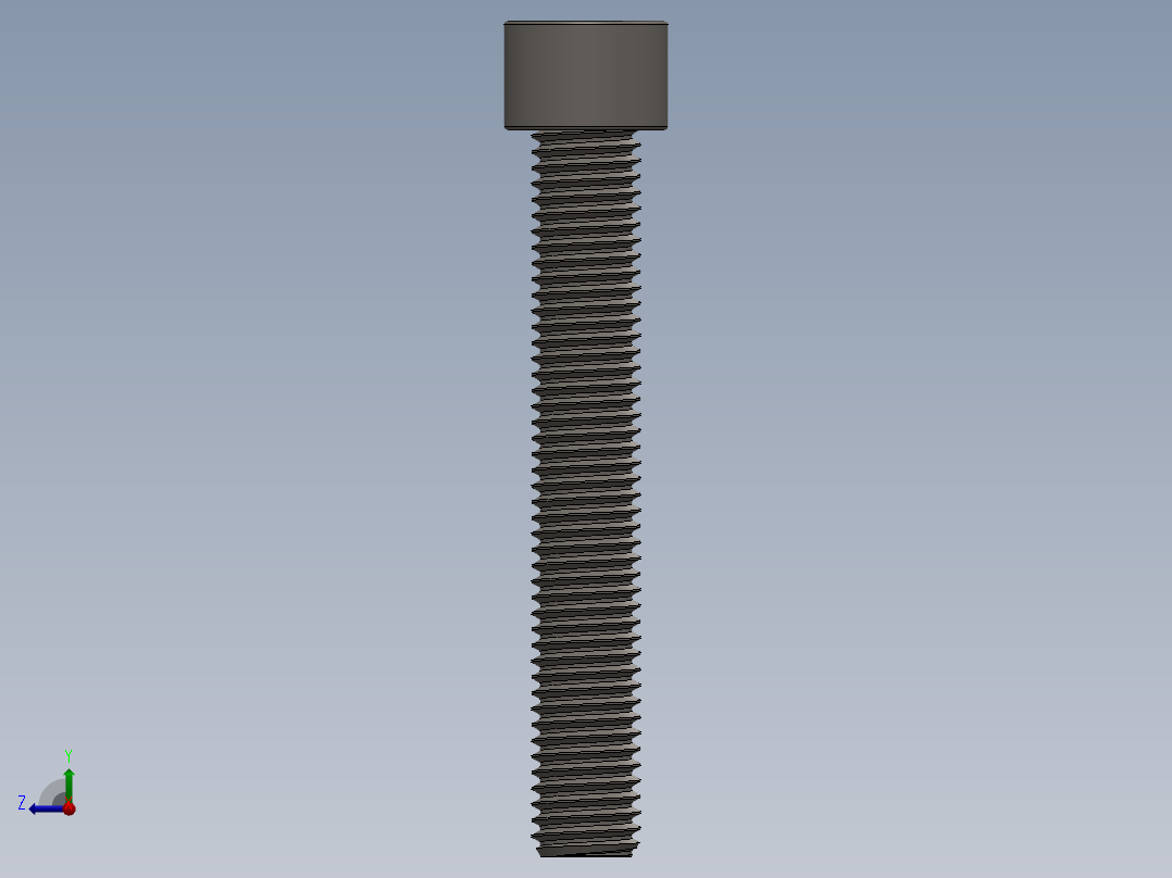 Screw_DIN_912_M12x80F_A2.SLDPRT公制内六角螺钉右视图