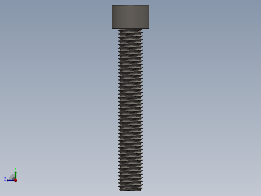 Screw_DIN_912_M12x80F_A2.SLDPRT公制内六角螺钉右视缩略图