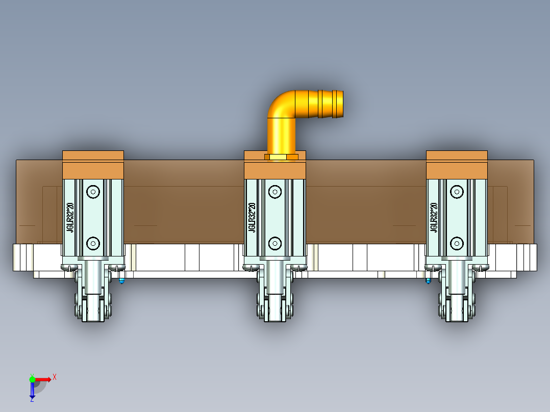 FDQ30-笔记本CNC工装夹具三维模型CNC2-190408俯视图