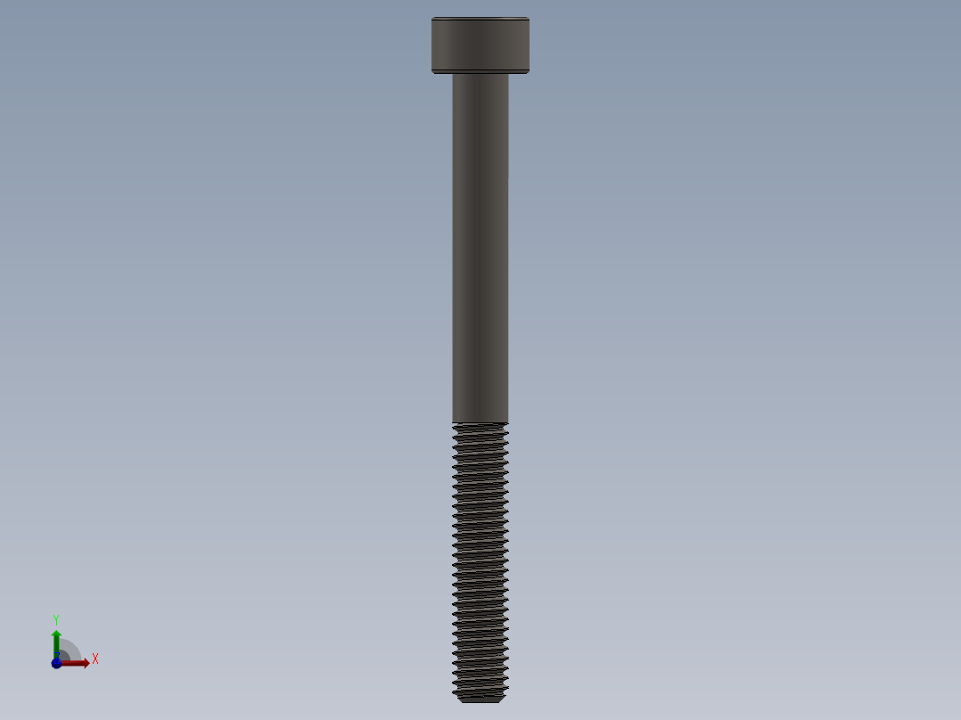 Screw_DIN_912_M4x45_A2.SLDPRT公制内六角螺钉前视图