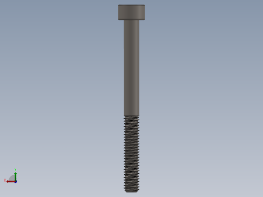 Screw_DIN_912_M4x45_A2.SLDPRT公制内六角螺钉后视缩略图
