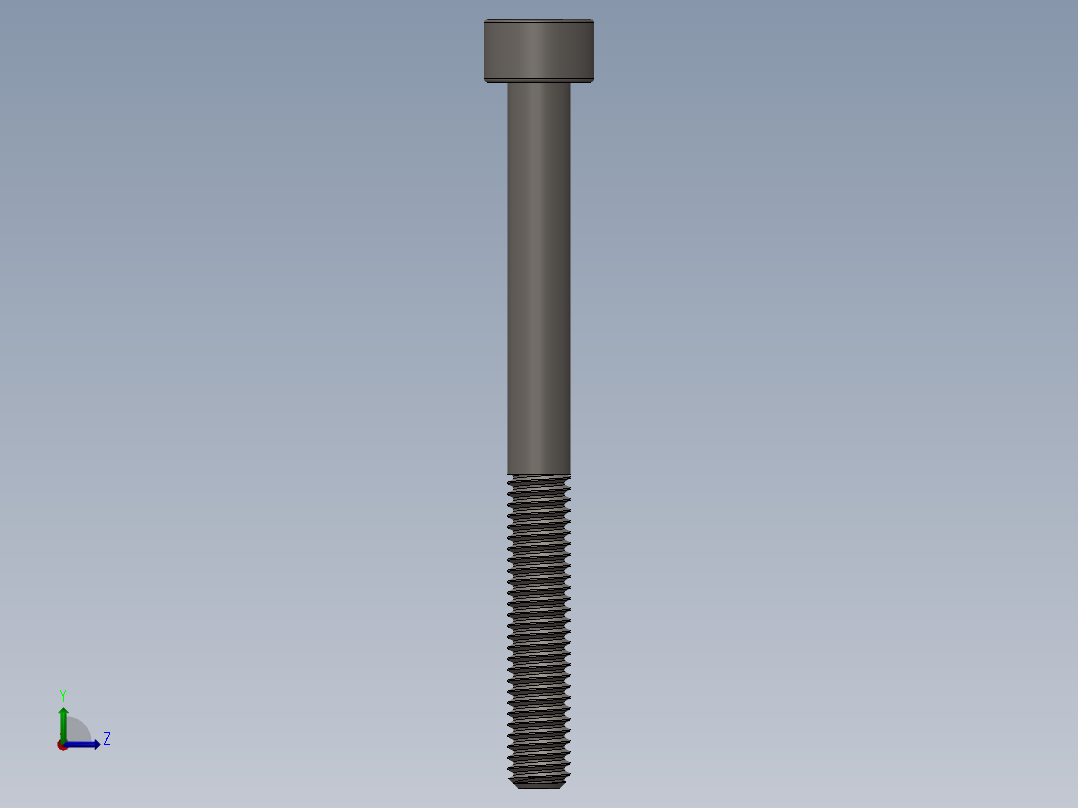 Screw_DIN_912_M4x45_A2.SLDPRT公制内六角螺钉左视图