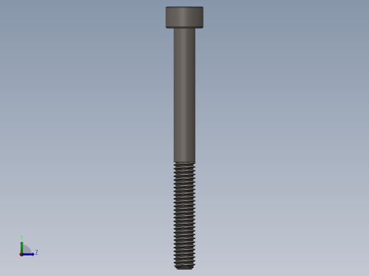 Screw_DIN_912_M4x45_A2.SLDPRT公制内六角螺钉左视缩略图