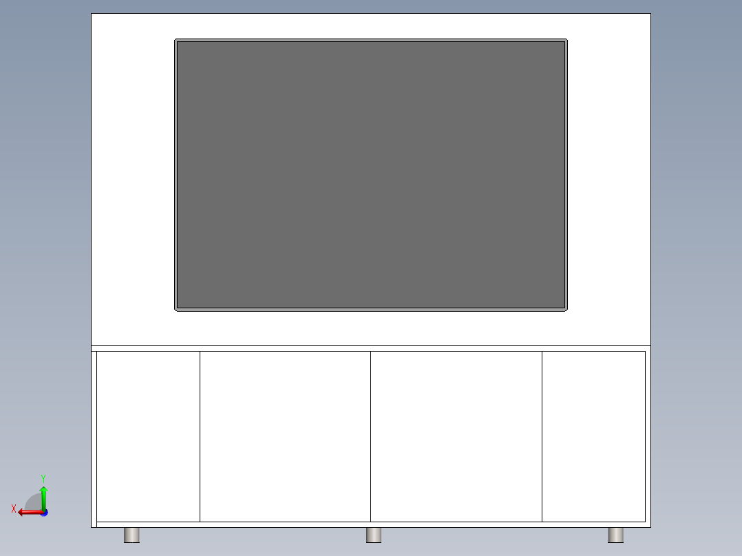 电视柜子后视图