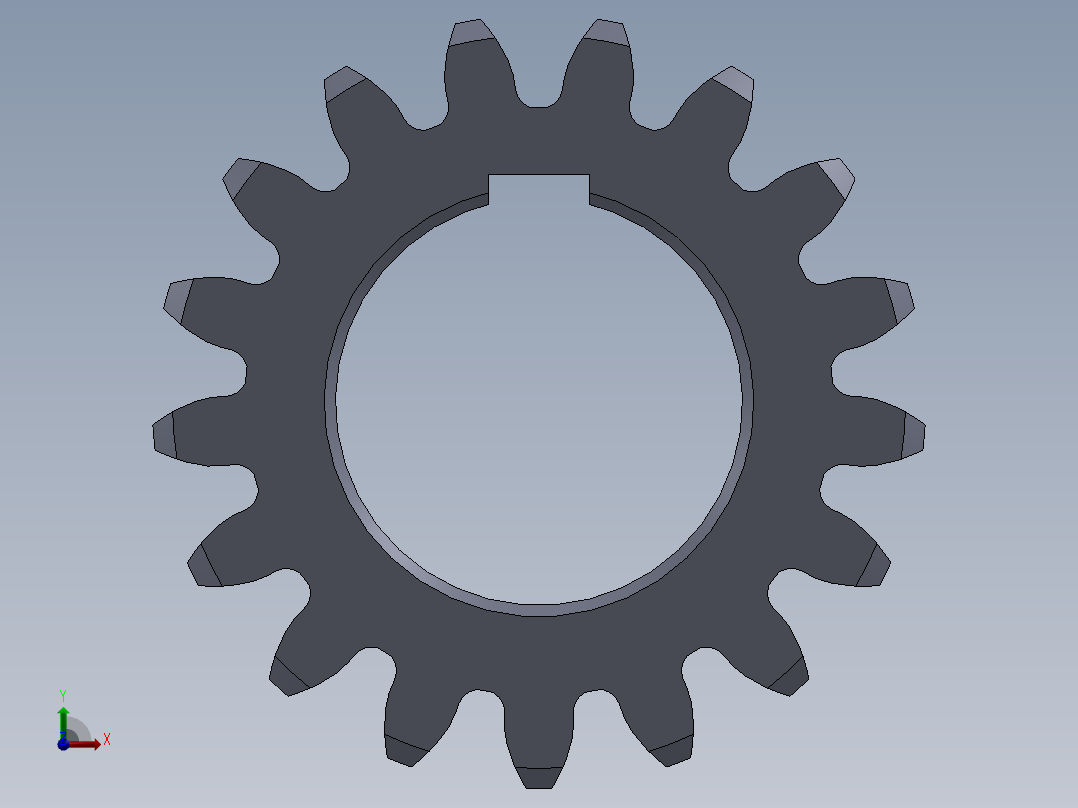 低速级小齿轮前视图