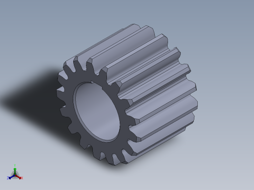 低速级小齿轮正等轴测缩略图