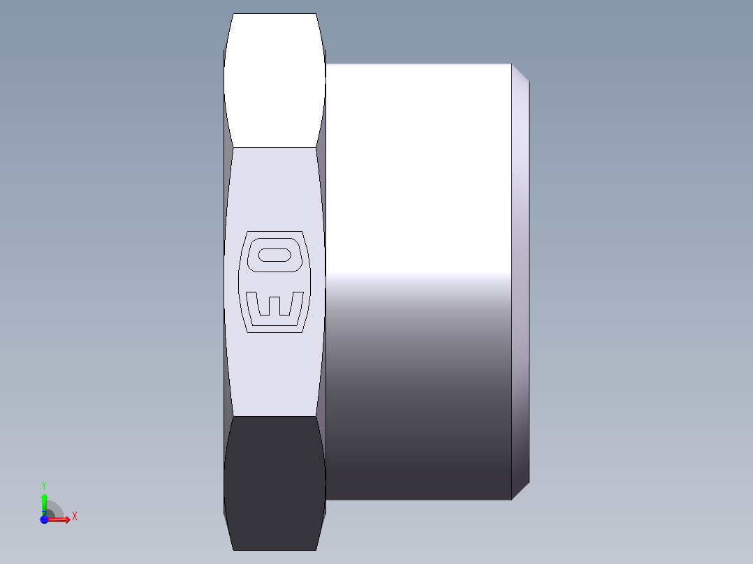 堵头 4C+4D 管端堵、4C-30前视图