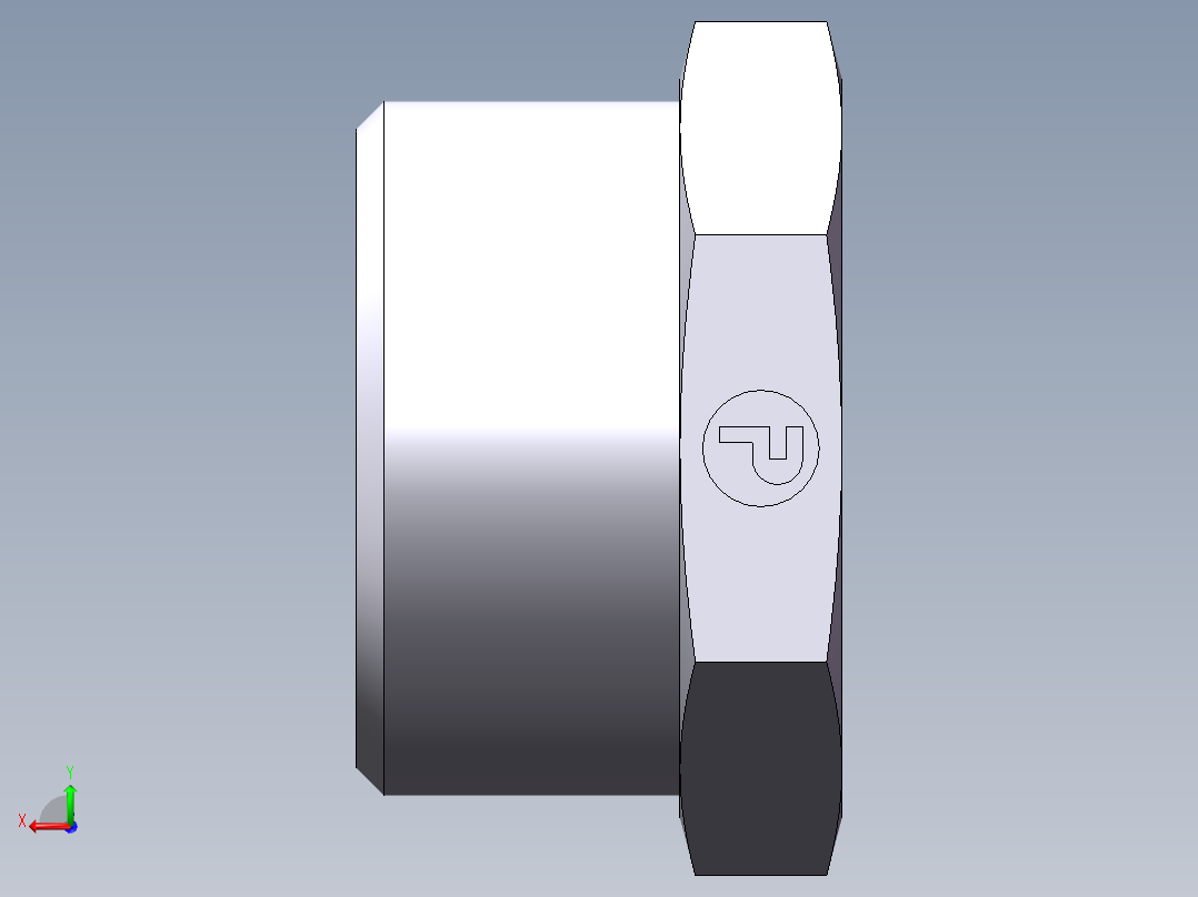 堵头 4C+4D 管端堵、4C-30后视图