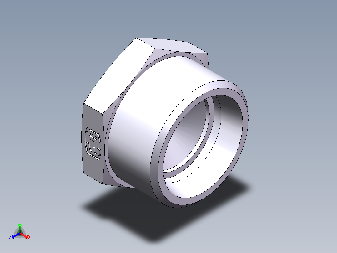 堵头 4C+4D 管端堵、4C-30正等轴测图