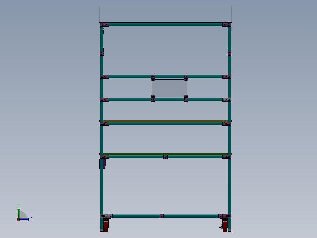 货架、U型流水线工作台左视图
