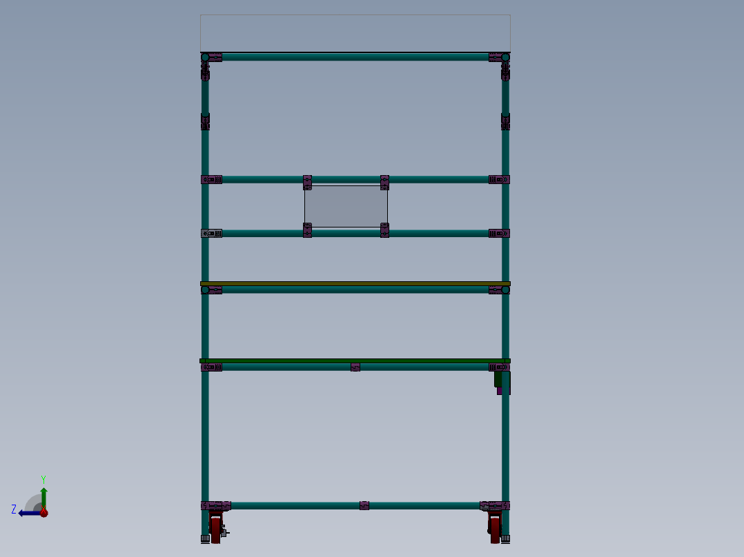 货架、U型流水线工作台右视图