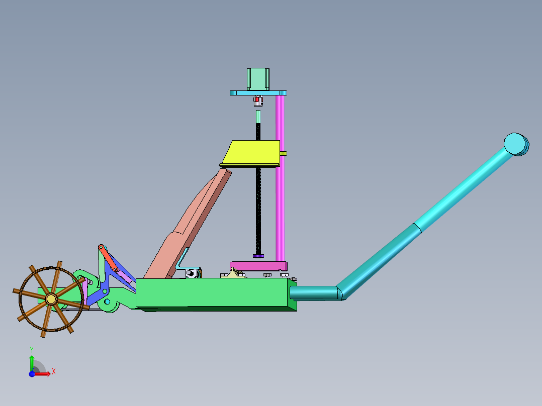 手动插秧机前视图