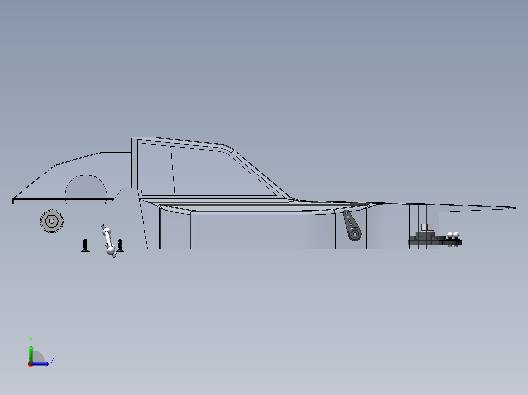 卡丁车 钢管车(109)左视图