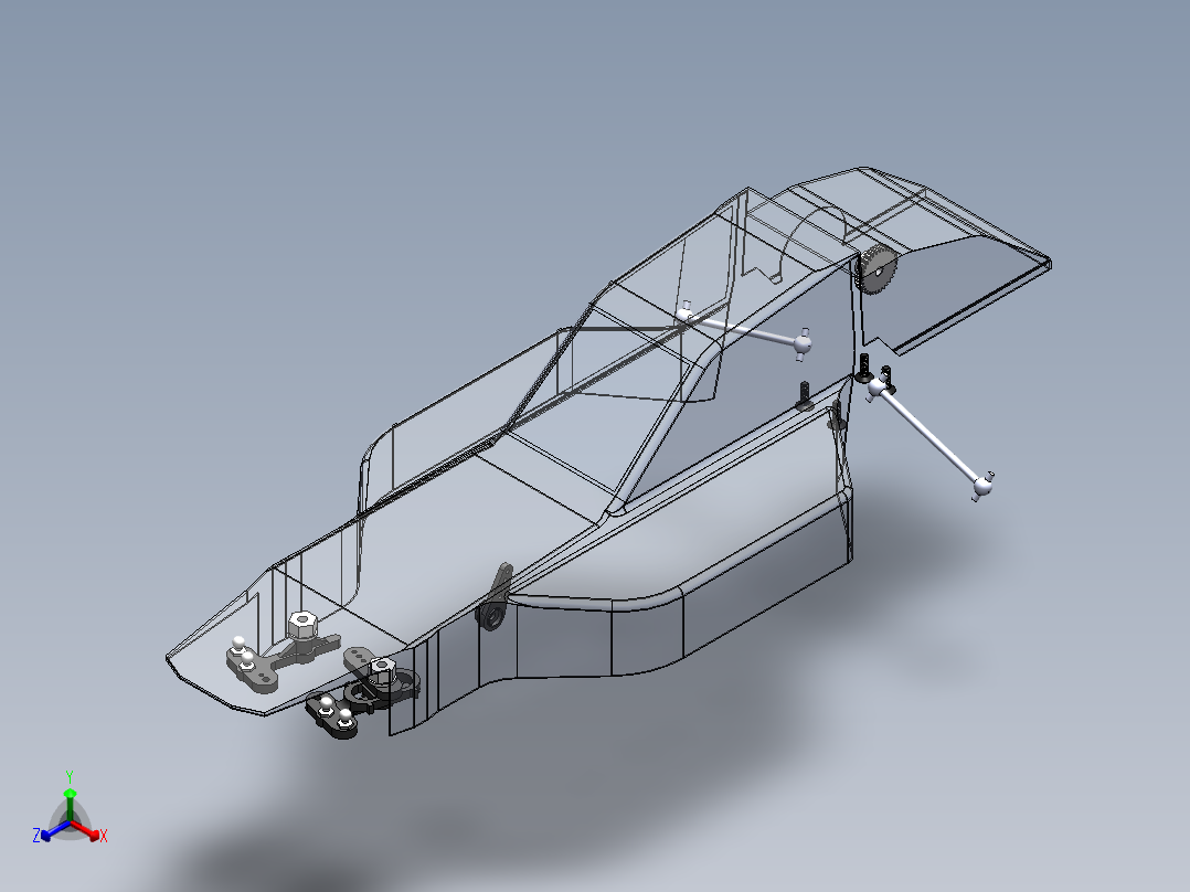 卡丁车 钢管车(109)正等轴测图