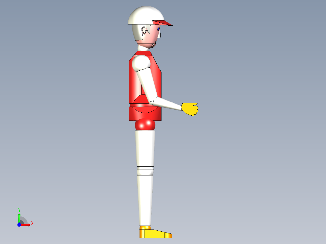 A0003051-操作人员人体模型前视图