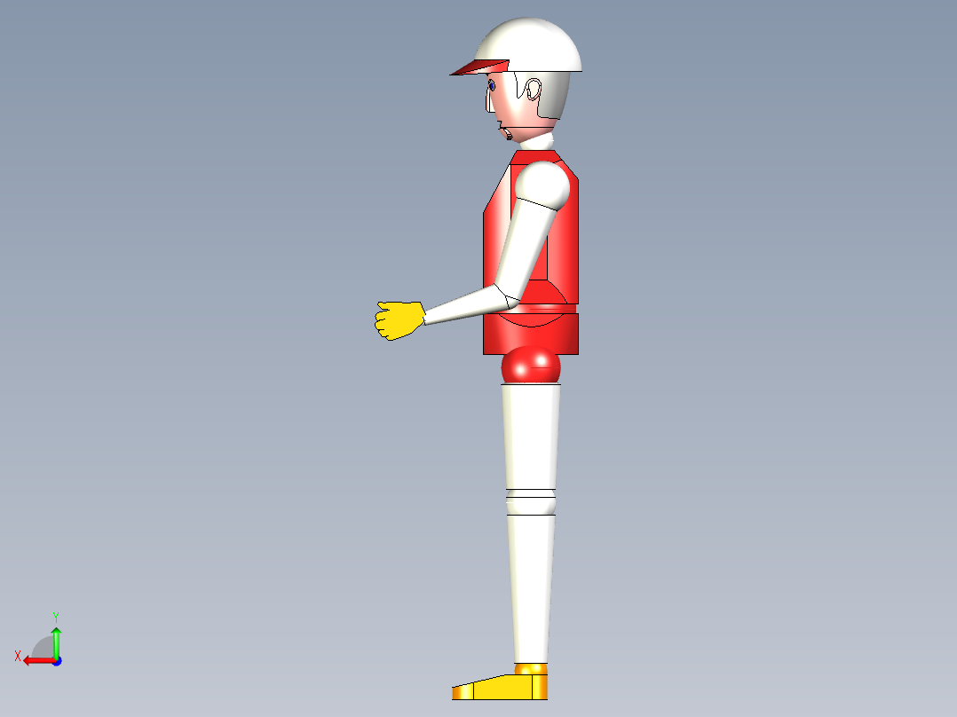 A0003051-操作人员人体模型后视图