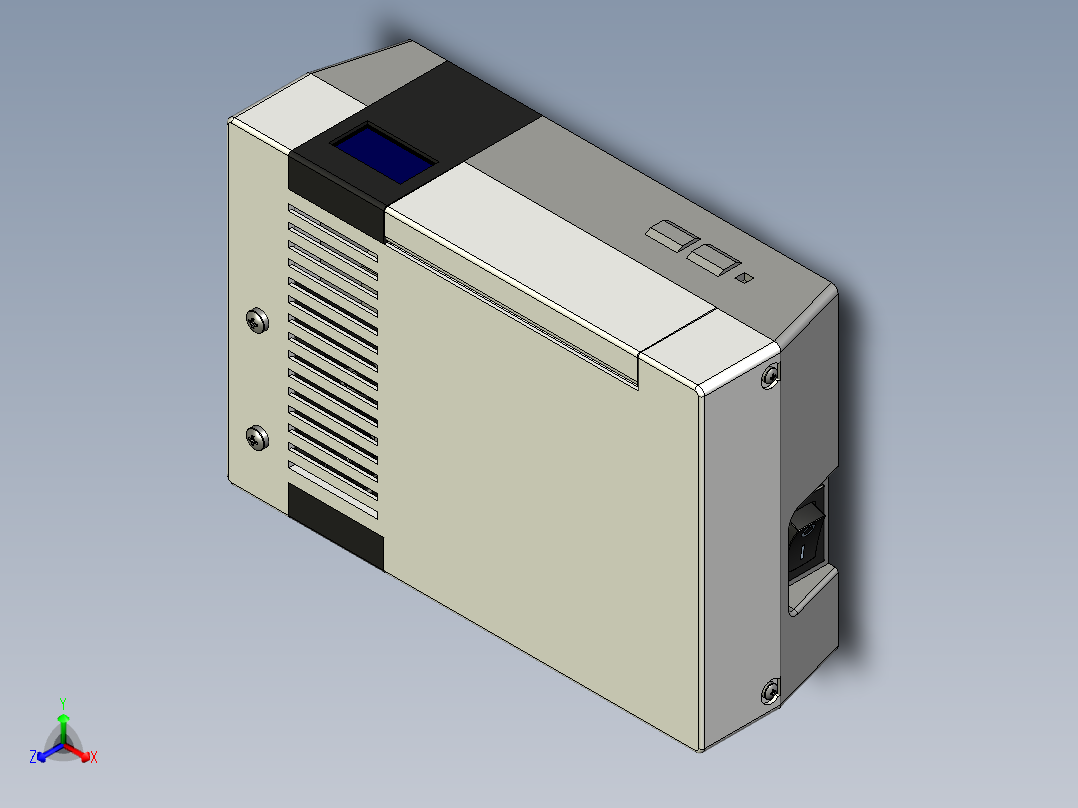 NES 风格的 Raspberry pi 4 外壳正等轴测图