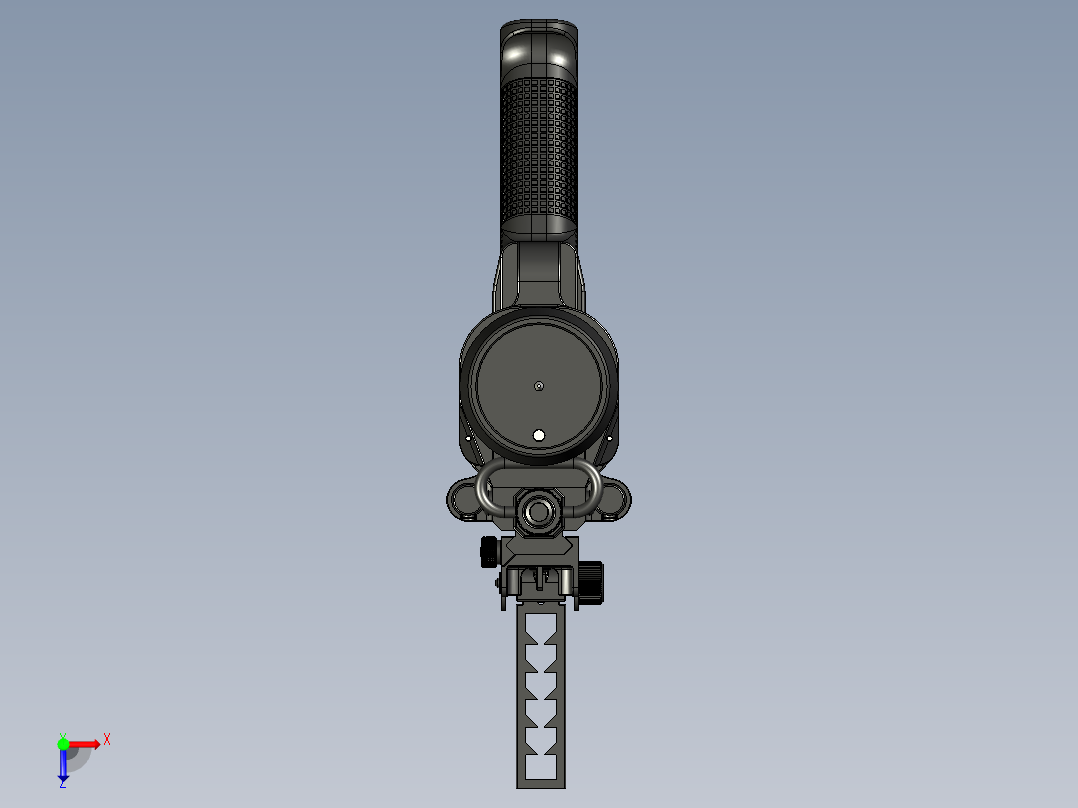 手枪左轮冲锋枪老式狙击步枪设计3D图纸grom-grenade-launcher-1 1 STP俯视图