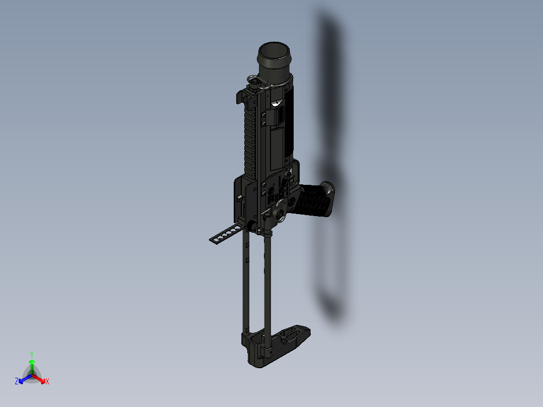 手枪左轮冲锋枪老式狙击步枪设计3D图纸grom-grenade-launcher-1 1 STP正等轴测图