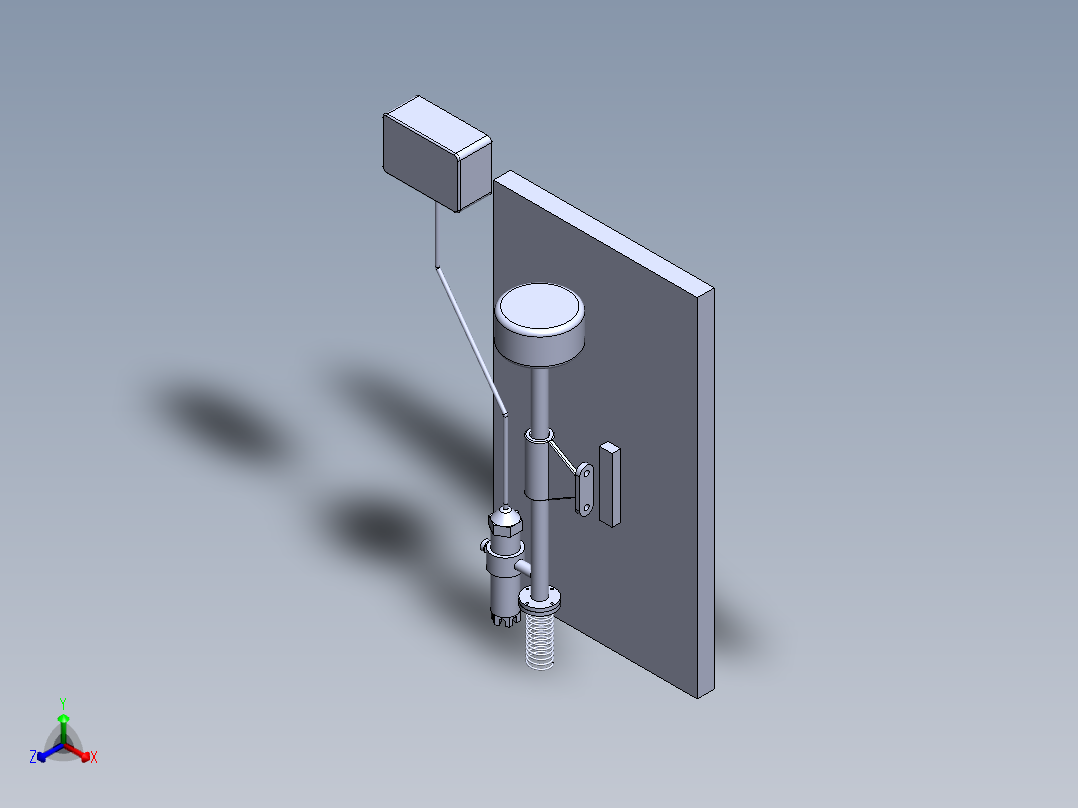 水质检测浮标正等轴测图