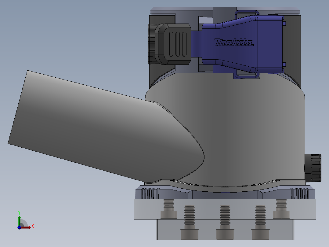 装饰条纹铣刀夹具前视图