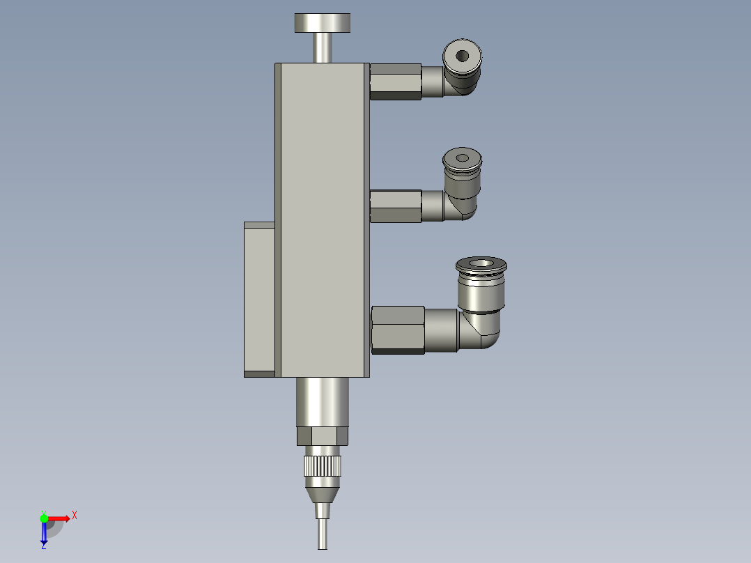 点胶头装配体2俯视图