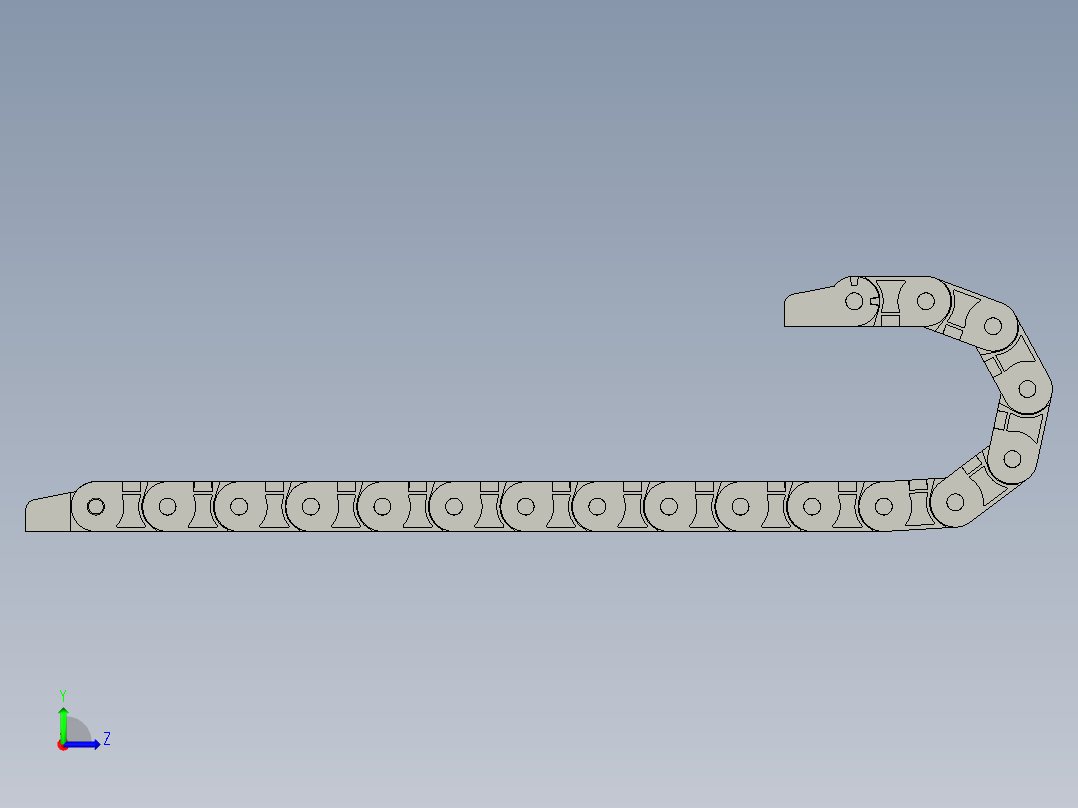 凹凸板拖链VBD32-F50-R48-N25怡合达左视图