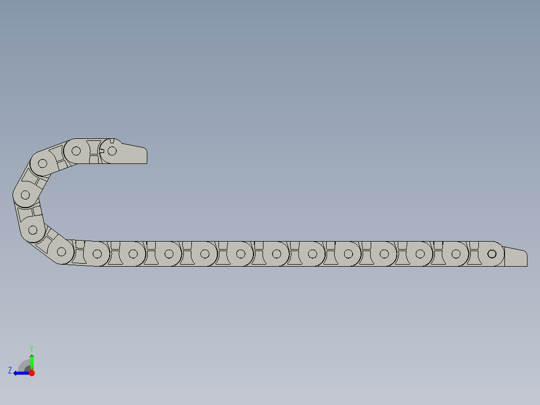 凹凸板拖链VBD32-F50-R48-N25怡合达右视图