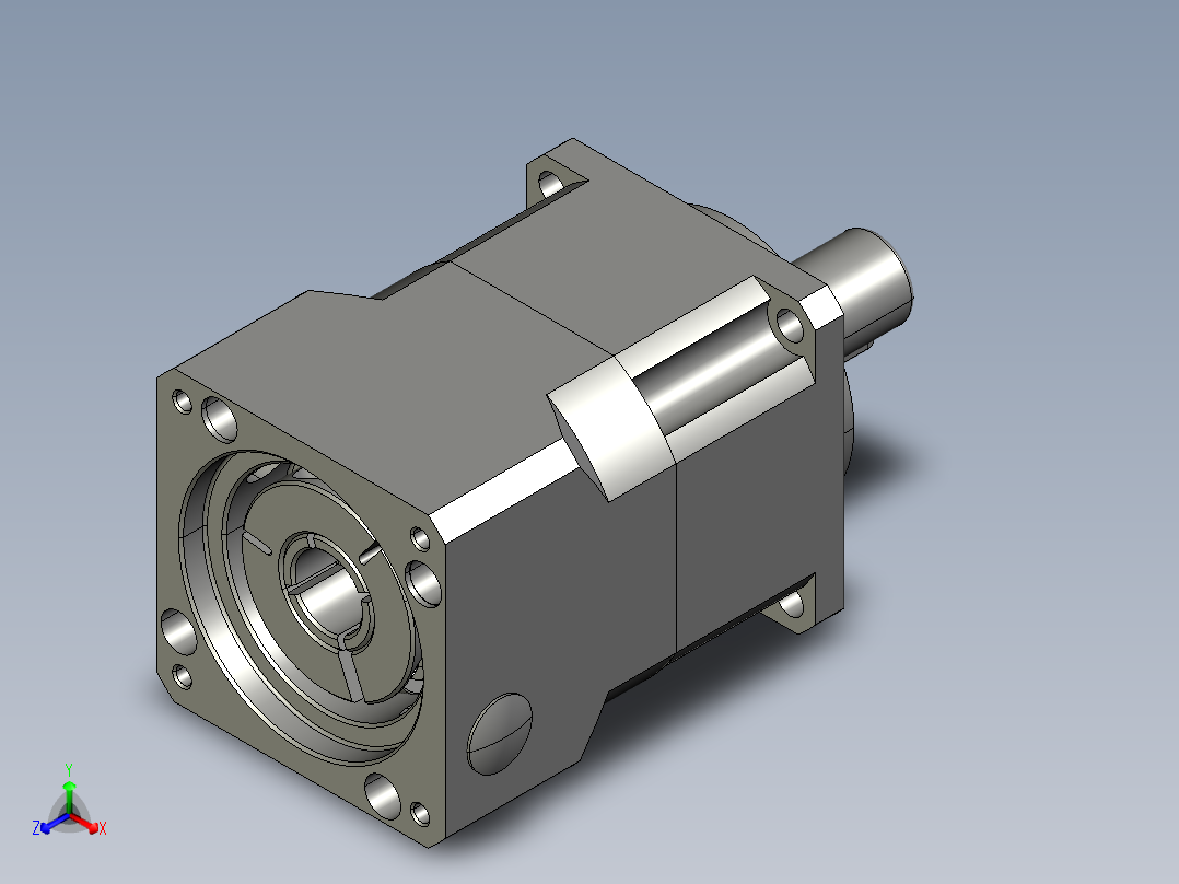 减速机HAB060-L1-S2-P1-汇川伺服400W上瀛传动主视图