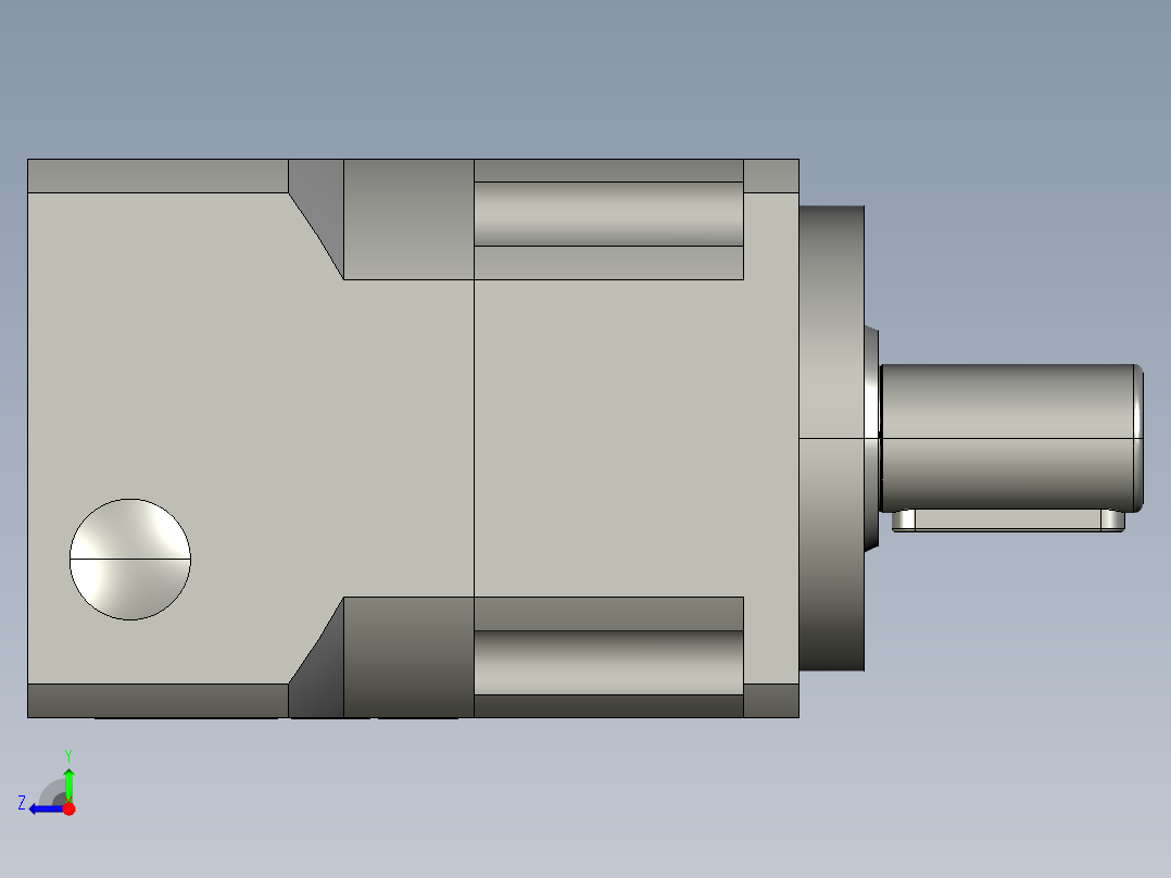 减速机HAB060-L1-S2-P1-汇川伺服400W上瀛传动右视图