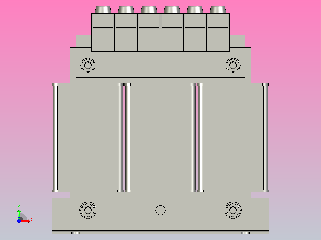 三相扼流圈前视图