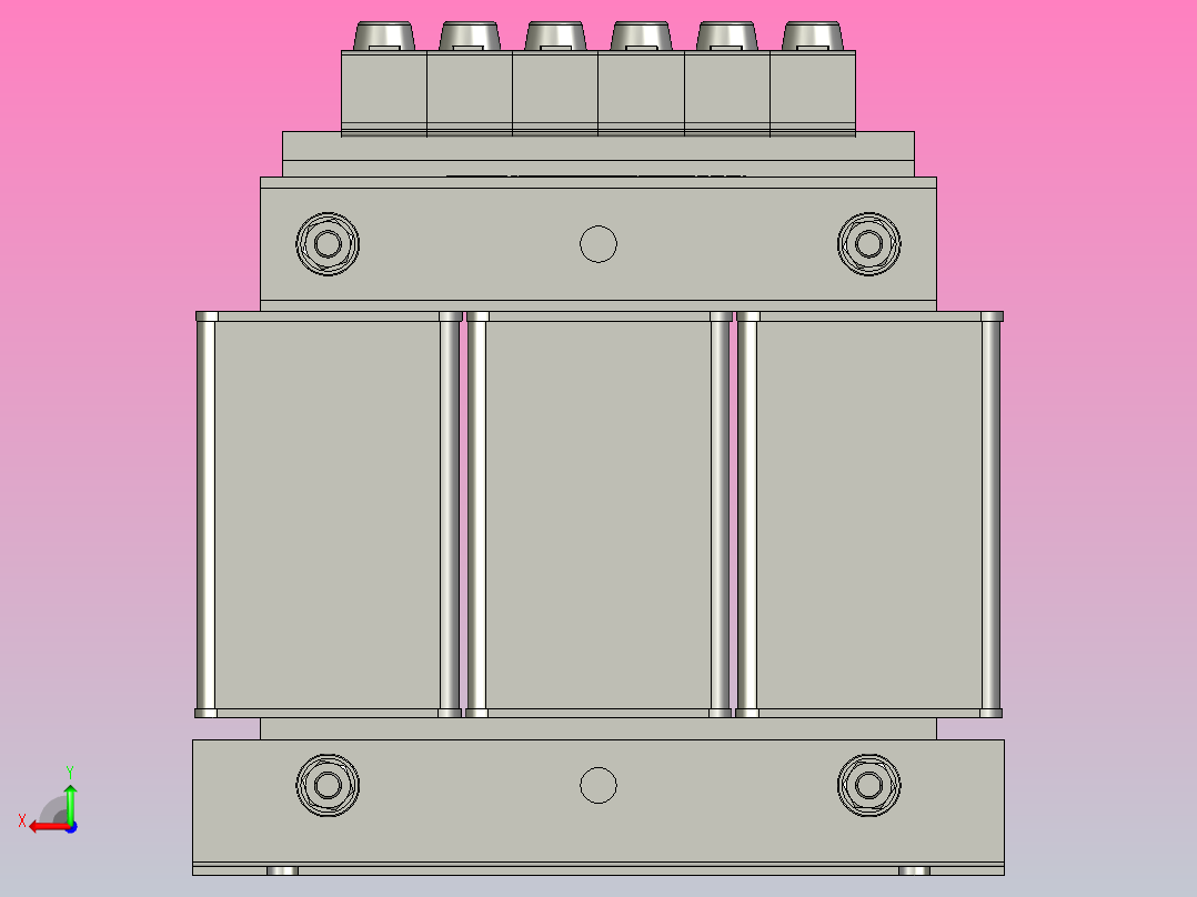 三相扼流圈后视图