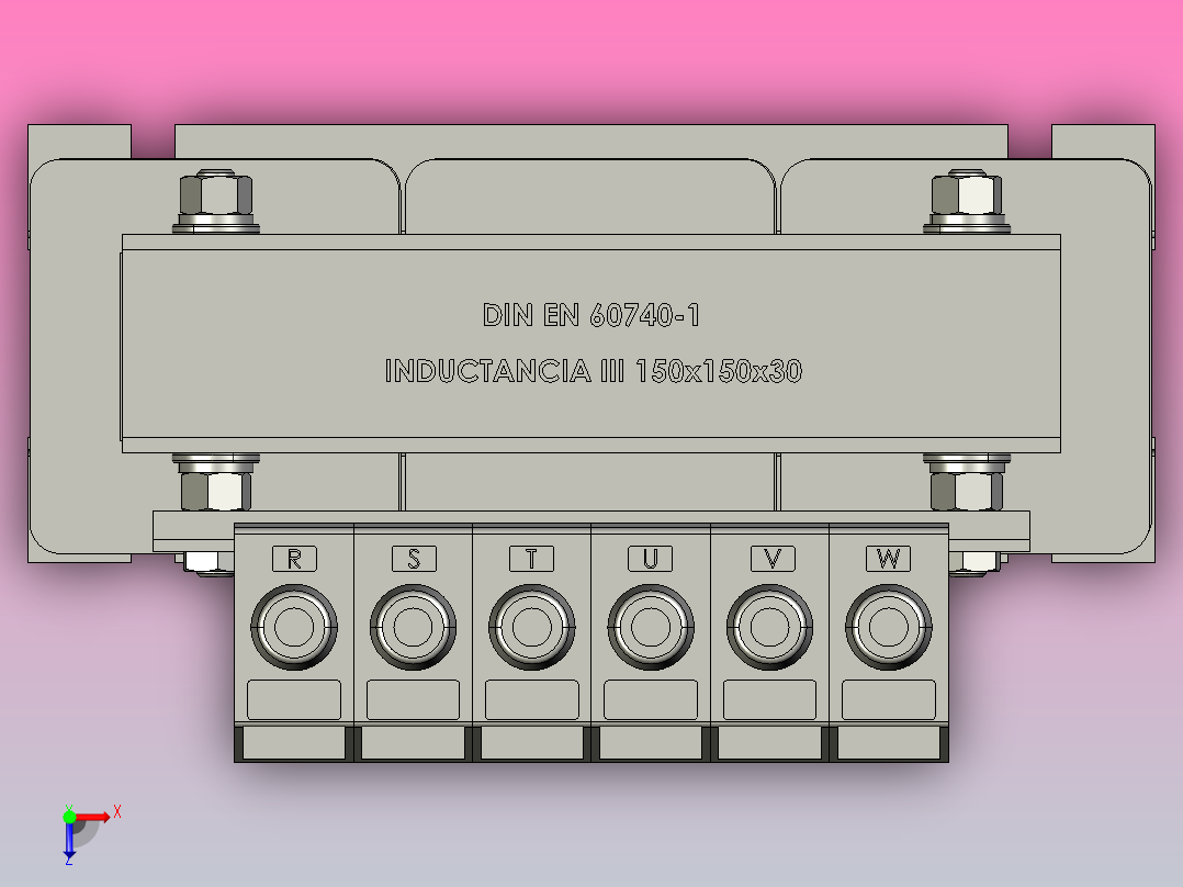 三相扼流圈俯视图