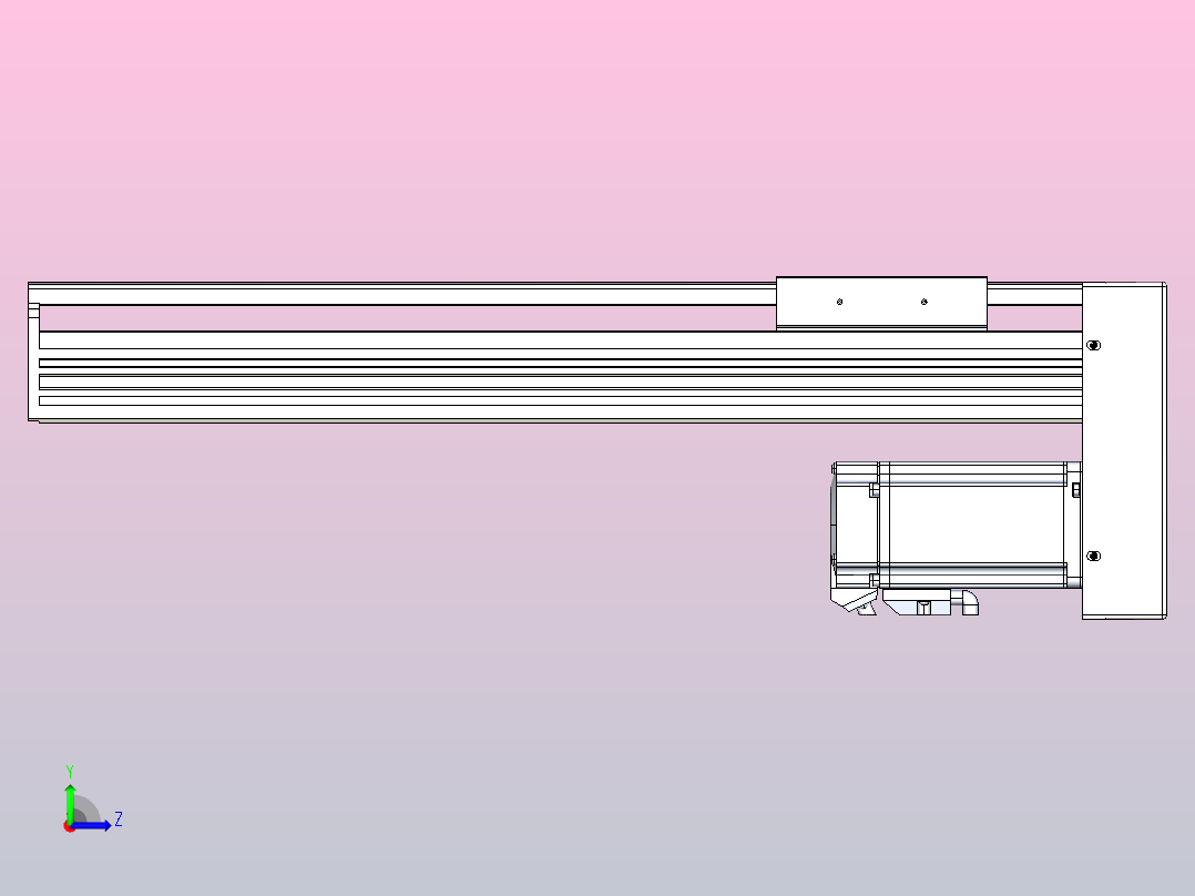 日规模组半封闭丝杆TPA-HNR-110D-1610C-L300-MP-C-P40-N3左视图