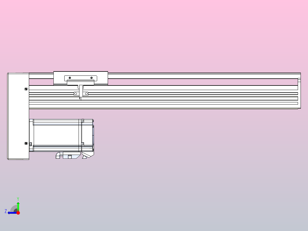日规模组半封闭丝杆TPA-HNR-110D-1610C-L300-MP-C-P40-N3右视图