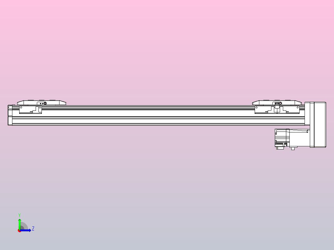 滚珠丝杠线性轴TPA-GCRS-50-1205C-L200-MP-M10-N3左视图