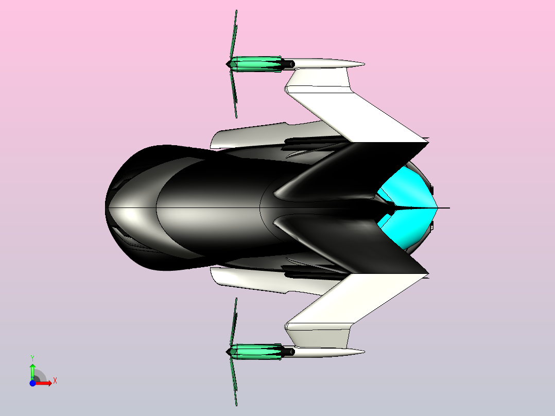 概念飞机前视图