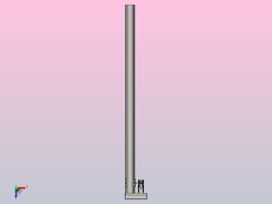 日规模组半封闭丝杆TPA-HNR-65S-1610C-L1150-MR-Y-P10-N3俯视图