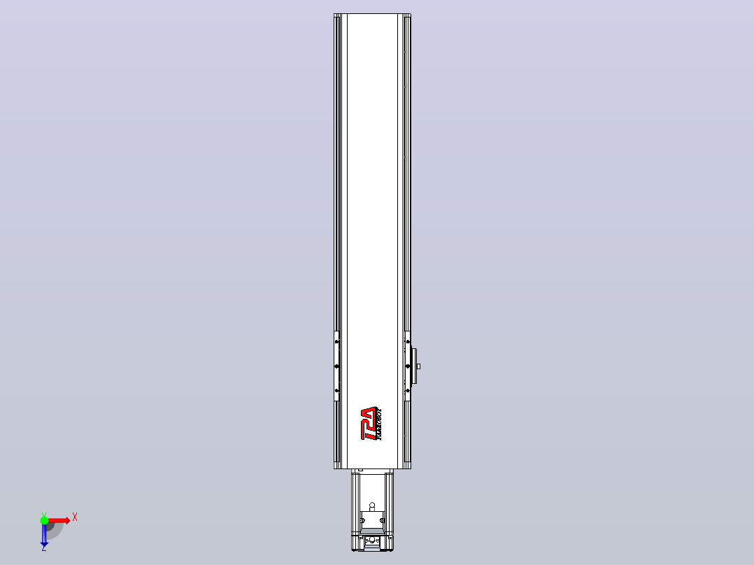 日规模组半封闭丝杆TPA-HNR-110D-1610C-L400-M-C-P40-N3俯视图