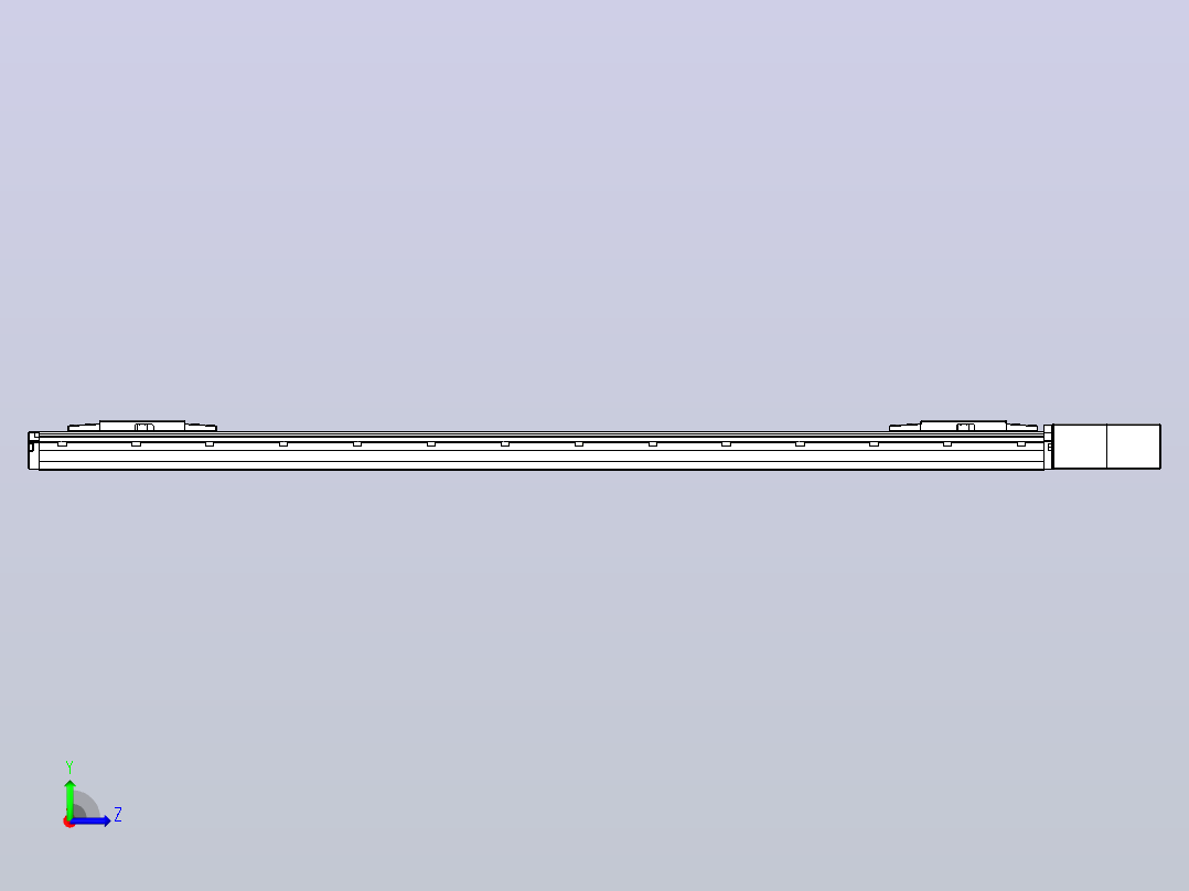 皮带直线轴双滑块型TPA-GCBS-120-P70-L450-QL-M20-N3左视图