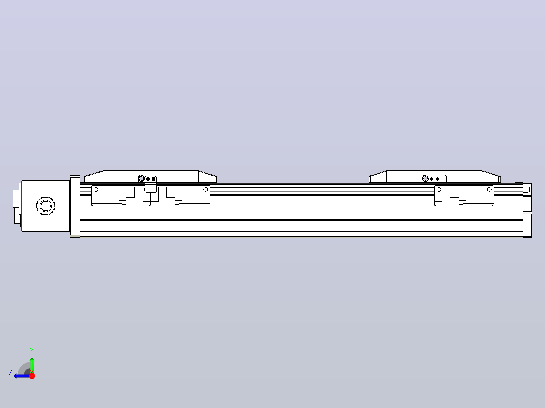 皮带直线轴双滑块型TPA-GCBS-50-P42-L50-DR-M10-N3右视图