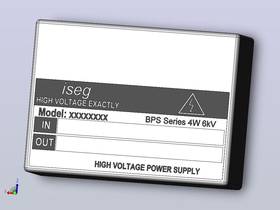 高压转换器模块ISEG BPS 4W 6kV.SLDPRT主视图