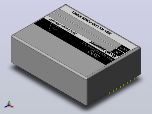 高压转换器模块ISEG BPS 4W 6kV.SLDPRT正等轴测缩略图