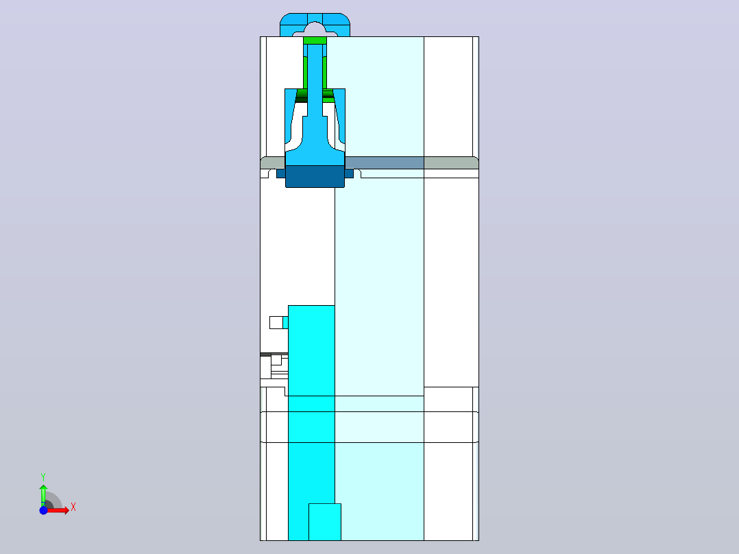 NBH8LE-40H&amp;1P&amp;N&amp;剩余电流动作断路器三维模型&amp;202307前视图